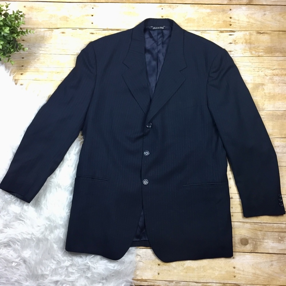 Galante Uomo Wool Pinstripe Blazer size 42